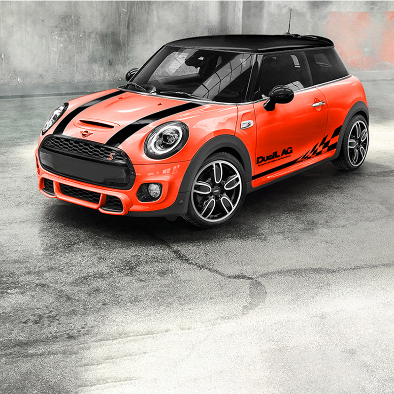 2Pcs Bočna vrata automobila Karoserija Struk Suknja Decal Naljepnice Obrub za MINI Cooper ClubmanF54 F55 F60 R55 R56 R60 Countryman Dodaci