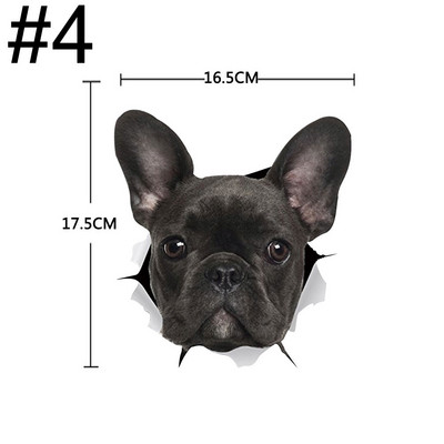 DSYCAR 1 Buc 3D Stereo Animal Autocolant Mașină Creativ Pisică Câine Autocolant pentru ferestre Autocolante drăguț pentru mașină Ornament pentru mașină