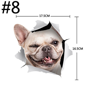 DSYCAR 1 Buc 3D Stereo Animal Autocolant Mașină Creativ Pisică Câine Autocolant pentru ferestre Autocolante drăguț pentru mașină Ornament pentru mașină