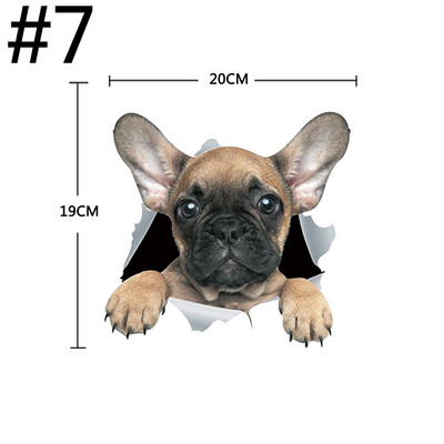 DSYCAR 1 Buc 3D Stereo Animal Autocolant Mașină Creativ Pisică Câine Autocolant pentru ferestre Autocolante drăguț pentru mașină Ornament pentru mașină