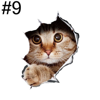 DSYCAR 1 Buc 3D Stereo Animal Autocolant Mașină Creativ Pisică Câine Autocolant pentru ferestre Autocolante drăguț pentru mașină Ornament pentru mașină