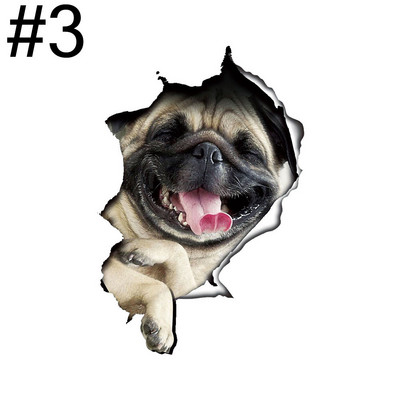 DSYCAR 1 Buc 3D Stereo Animal Autocolant Mașină Creativ Pisică Câine Autocolant pentru ferestre Autocolante drăguț pentru mașină Ornament pentru mașină