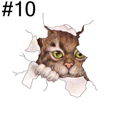 DSYCAR 1 Buc 3D Stereo Animal Autocolant Mașină Creativ Pisică Câine Autocolant pentru ferestre Autocolante drăguț pentru mașină Ornament pentru mașină