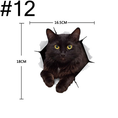 DSYCAR 1 Buc 3D Stereo Animal Autocolant Mașină Creativ Pisică Câine Autocolant pentru ferestre Autocolante drăguț pentru mașină Ornament pentru mașină