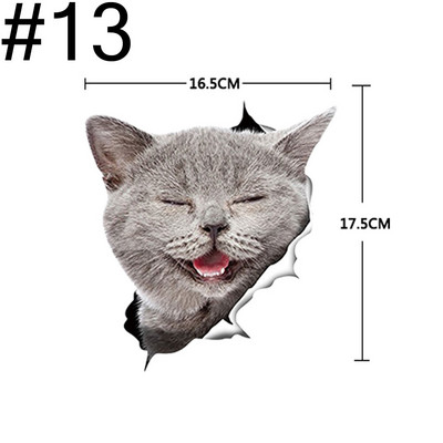 DSYCAR 1 Buc 3D Stereo Animal Autocolant Mașină Creativ Pisică Câine Autocolant pentru ferestre Autocolante drăguț pentru mașină Ornament pentru mașină