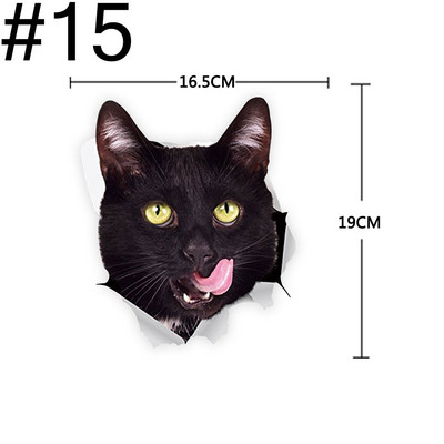 DSYCAR 1 Buc 3D Stereo Animal Autocolant Mașină Creativ Pisică Câine Autocolant pentru ferestre Autocolante drăguț pentru mașină Ornament pentru mașină