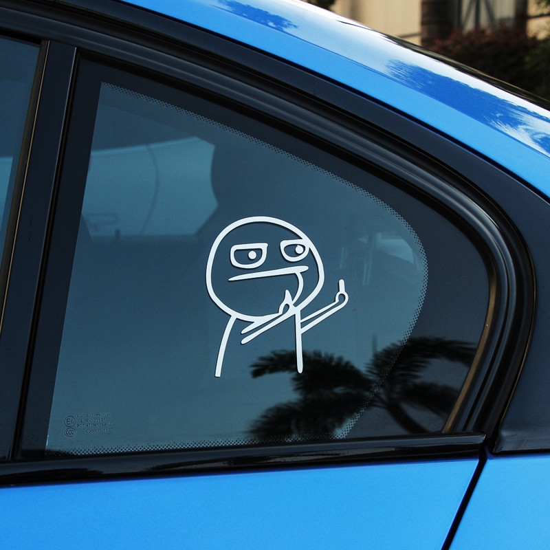 Autocolante amuzante pentru autovehicule de desene animate cu degetul mijlociu, stil pentru motociclete pentru CITROEN C1 C2 C3 C4 XSARA PICASSO PEUGEOT 106 107 206 207 307