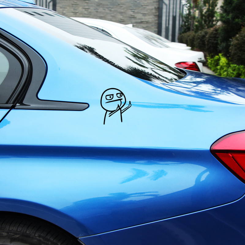Autocolante amuzante pentru autovehicule de desene animate cu degetul mijlociu, stil pentru motociclete pentru CITROEN C1 C2 C3 C4 XSARA PICASSO PEUGEOT 106 107 206 207 307