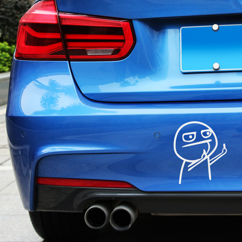 Autocolante amuzante pentru autovehicule de desene animate cu degetul mijlociu, stil pentru motociclete pentru CITROEN C1 C2 C3 C4 XSARA PICASSO PEUGEOT 106 107 206 207 307