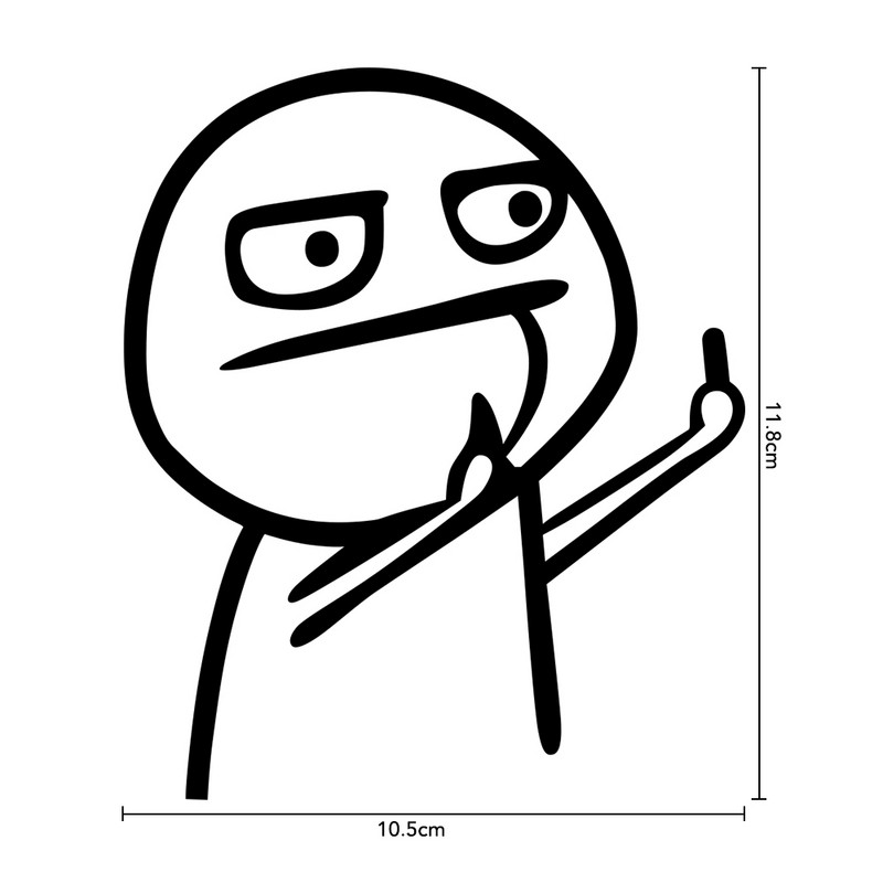 Autocolante amuzante pentru autovehicule de desene animate cu degetul mijlociu, stil pentru motociclete pentru CITROEN C1 C2 C3 C4 XSARA PICASSO PEUGEOT 106 107 206 207 307