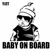 YJZT BABY ON BOARD Kreatív divatos autómatrica farok figyelmeztető tábla matrica C4-0891