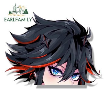 EARLFAMILY Gothic Matoi Ryuuko Car Sticker Janpan Anime KILL La KILL Sketch Waifu Decal JDM Cartoon Peeker Girl Fanart Стикери