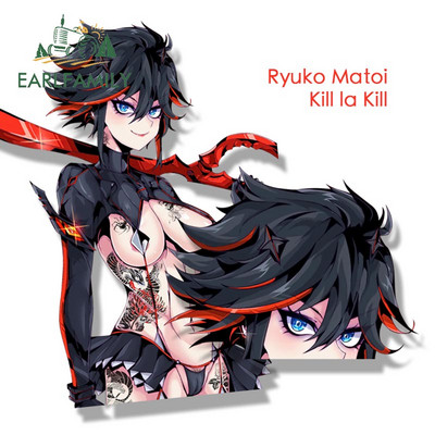 EARLFAMILY Gothic Matoi Ryuuko Car Sticker Janpan Anime KILL La KILL Sketch Waifu Decal JDM Cartoon Peeker Girl Fanart Стикери