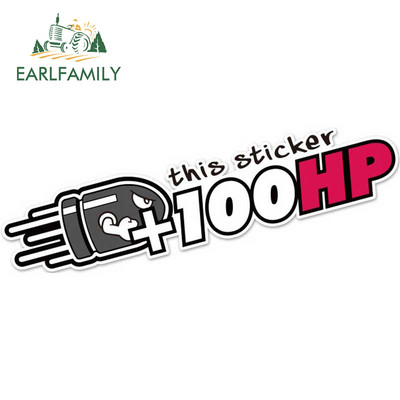 EARLFAMILY HP naljepnice za automobile Creative Plus Naljepnice za karoseriju Horsepower + naljepnice 100HP pune krvavih ogrebotina Ukrasne naljepnice