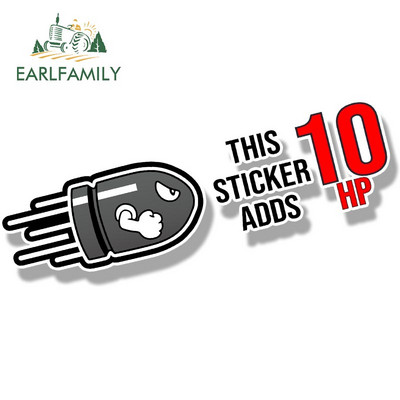 EARLFAMILY HP naljepnice za automobile Creative Plus Naljepnice za karoseriju Horsepower + naljepnice 100HP pune krvavih ogrebotina Ukrasne naljepnice