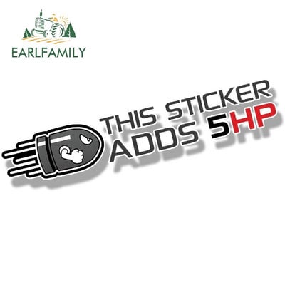 EARLFAMILY HP naljepnice za automobile Creative Plus Naljepnice za karoseriju Horsepower + naljepnice 100HP pune krvavih ogrebotina Ukrasne naljepnice