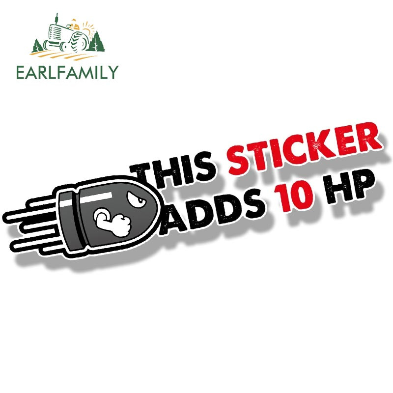 EARLFAMILY HP naljepnice za automobile Creative Plus Naljepnice za karoseriju Horsepower + naljepnice 100HP pune krvavih ogrebotina Ukrasne naljepnice