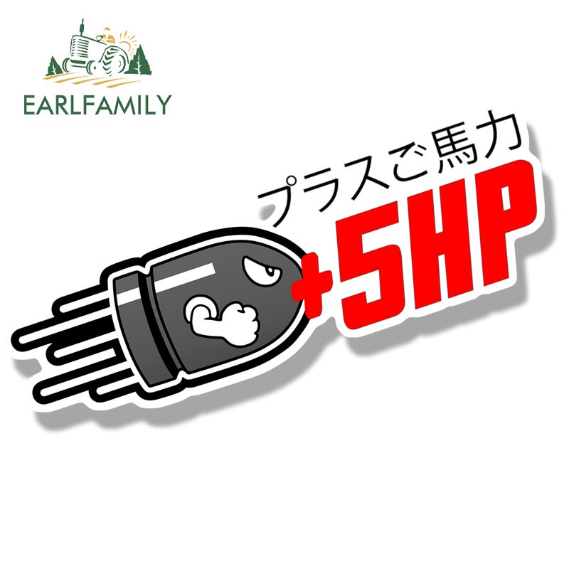 EARLFAMILY HP naljepnice za automobile Creative Plus Naljepnice za karoseriju Horsepower + naljepnice 100HP pune krvavih ogrebotina Ukrasne naljepnice