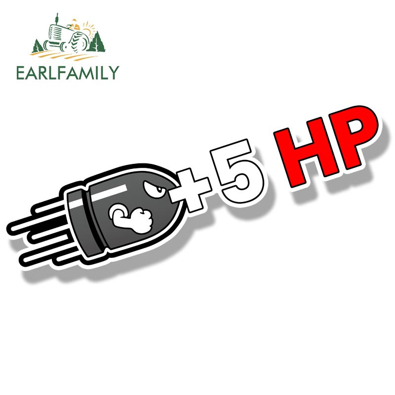 EARLFAMILY HP naljepnice za automobile Creative Plus Naljepnice za karoseriju Horsepower + naljepnice 100HP pune krvavih ogrebotina Ukrasne naljepnice
