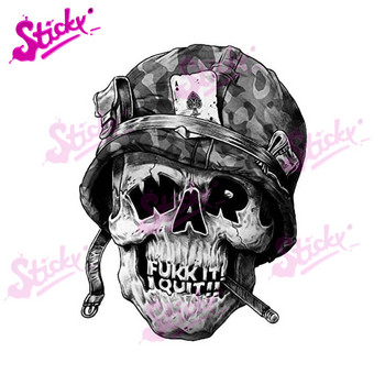 STICKY Cool Gangster Hip-hop Αυτοκόλλητο Rap Μουσική Σκελετός Skull Decal Cheetah Skull Rose Αυτοκόλλητο αυτοκινήτου για μπαούλο κράνους φορητού υπολογιστή