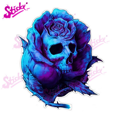 Lipnus šaunus gangsterio hiphopo lipdukas repo muzikos skeletas kaukolės lipdukas Cheetah Skull Rose automobilio lipdukas nešiojamojo kompiuterio šalmo bagažinei