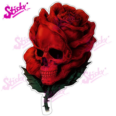 Lipnus šaunus gangsterio hiphopo lipdukas repo muzikos skeletas kaukolės lipdukas Cheetah Skull Rose automobilio lipdukas nešiojamojo kompiuterio šalmo bagažinei