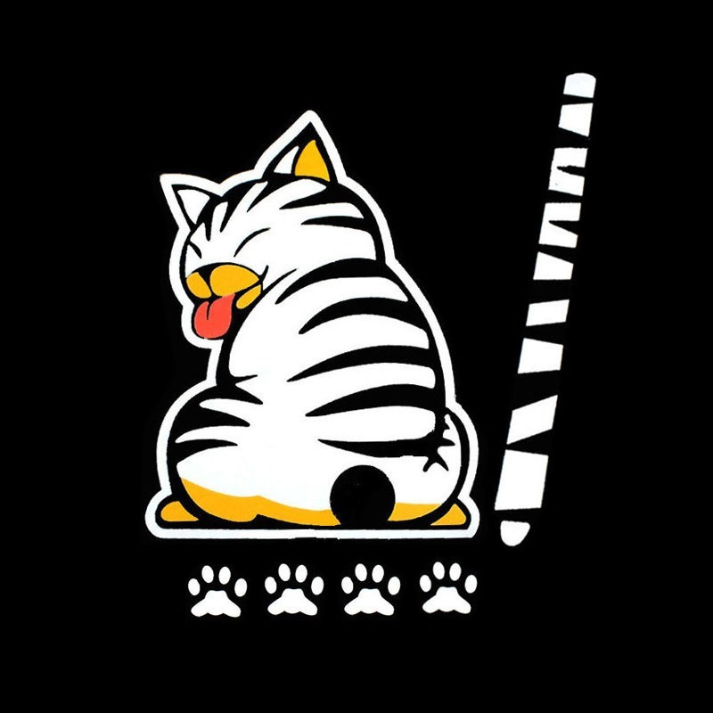 19*25 cm mačka koja pomiče rep, šapa, naljepnice za automobile, naljepnice za vjetrobransko staklo, stražnji prozor, naljepnice za automobile iz crtanih filmova, vanjski dodaci