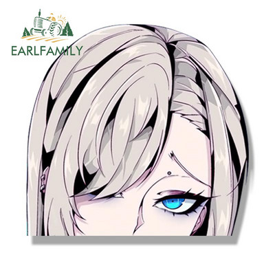 EARLFAMILY Navijačica Asuna Ichinose Fanart Peeker Naljepnica za automobil Anime Blue Archive Waifu naljepnica JDM Crtić Graffiti Peek Naljepnica