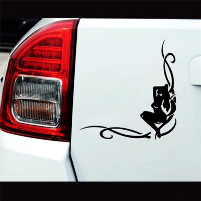 CK2992A# Fată (în colțul sticlei) autocolant amuzant pentru mașină decalcol de vinil autocolante impermeabile pentru mașină pentru camion