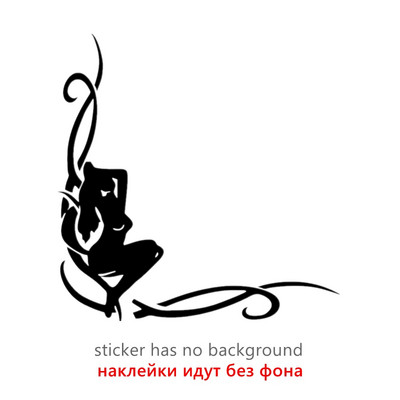 CK2992A# Fată (în colțul sticlei) autocolant amuzant pentru mașină decalcol de vinil autocolante impermeabile pentru mașină pentru camion