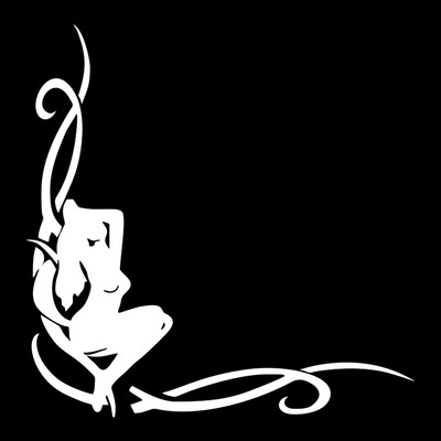 CK2992A# Fată (în colțul sticlei) autocolant amuzant pentru mașină decalcol de vinil autocolante impermeabile pentru mașină pentru camion