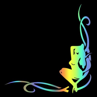 CK2992A# Fată (în colțul sticlei) autocolant amuzant pentru mașină decalcol de vinil autocolante impermeabile pentru mașină pentru camion