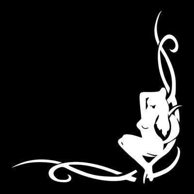 CK2992A# Fată (în colțul sticlei) autocolant amuzant pentru mașină decalcol de vinil autocolante impermeabile pentru mașină pentru camion