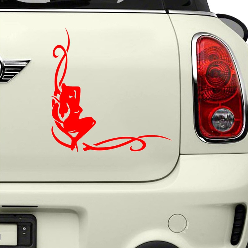 CK2992A# Fată (în colțul sticlei) autocolant amuzant pentru mașină decalcol de vinil autocolante impermeabile pentru mașină pentru camion