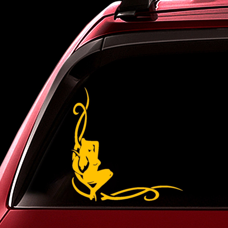 CK2992A# Fată (în colțul sticlei) autocolant amuzant pentru mașină decalcol de vinil autocolante impermeabile pentru mașină pentru camion