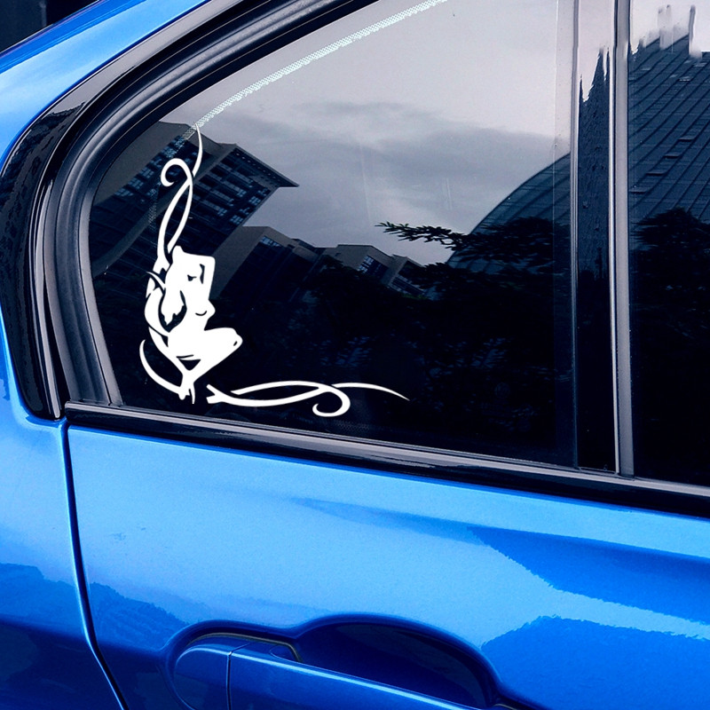 CK2992A# Fată (în colțul sticlei) autocolant amuzant pentru mașină decalcol de vinil autocolante impermeabile pentru mașină pentru camion