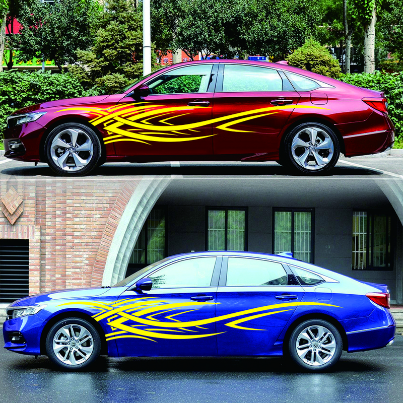 2 komada personaliziranih kreativnih vatrenih naljepnica za stil automobila Auto vinilne naljepnice s obje strane karoserije automobila Dodaci za automobilske dijelove