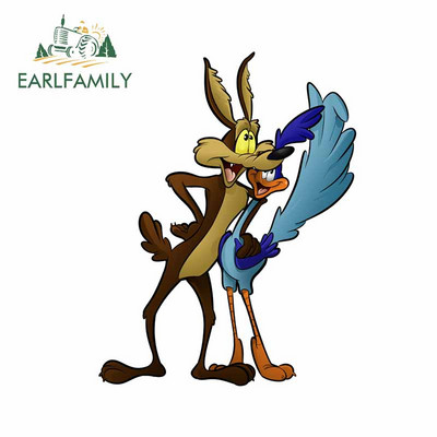 EARLFAMILY 13cm x 9,1cm for Road Runner Camper Αυτοκόλλητα αυτοκινήτου DIY Occlusion Scratch Body for Car Creative αδιάβροχο αυτοκόλλητο παραθύρου