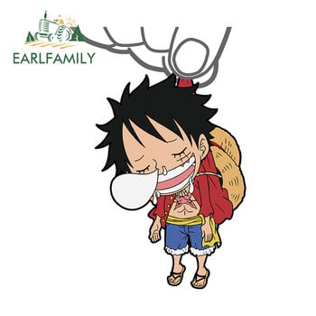 EARLFAMILY 13cm για ONE PIECE Αυτοκόλλητα αυτοκινήτου Anime Μοτοσικλέτα Ιαπωνίας Campervan Decal Παράθυρα Αστεία βινυλικά αδιάβροχα αυτοκόλλητα RV JDM