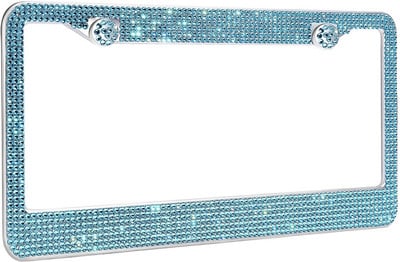 1 DB US Model rendszámtábla keret Bling Crystal Women rendszámtábla keret Licencborító tartó strasszos autó jogosítványkeret