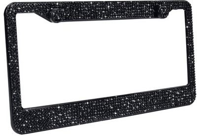 1 DB US Model rendszámtábla keret Bling Crystal Women rendszámtábla keret Licencborító tartó strasszos autó jogosítványkeret