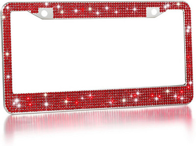 1 DB US Model rendszámtábla keret Bling Crystal Women rendszámtábla keret Licencborító tartó strasszos autó jogosítványkeret