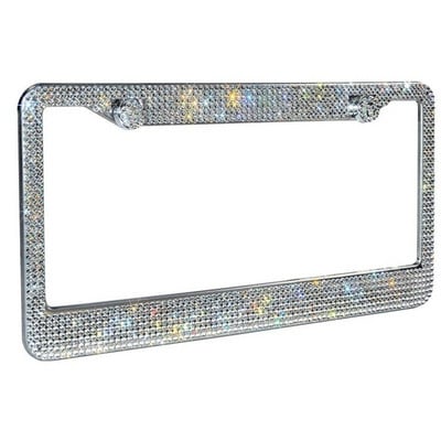 1 DB US Model rendszámtábla keret Bling Crystal Women rendszámtábla keret Licencborító tartó strasszos autó jogosítványkeret