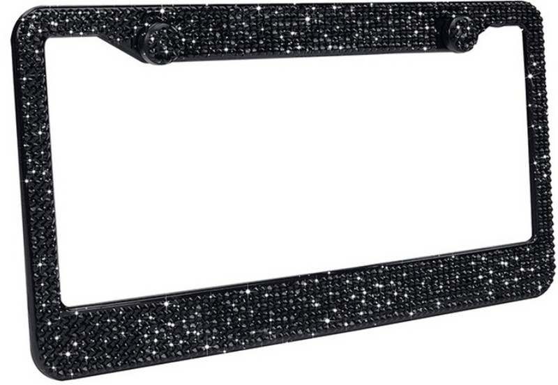 1 DB US Model rendszámtábla keret Bling Crystal Women rendszámtábla keret Licencborító tartó strasszos autó jogosítványkeret