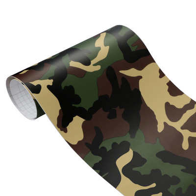 30/10x100 cm skaitmeninis Woodland Green Camo Camouflage dykumos vinilinės plėvelės lipdukas „pasidaryk pats“ Motociklai Automobiliai Automobilių stiliaus priedai
