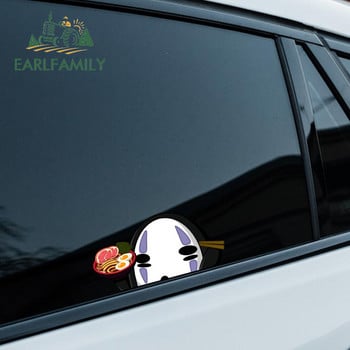 EARLFAMILY 13cm x 7.6cm for No Face Spirited Away Peeker Стикери за кола Аниме Лаптоп Дъска за сърф Мотоциклет Decal Windows Campervan