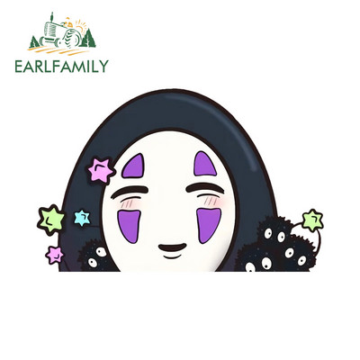 EARLFAMILY 13 cm x 7,6 cm a No Face Spirited Away Peeker autómatricákhoz Anime Laptop Szörfdeszka Motorkerékpár matrica Windows lakóautó