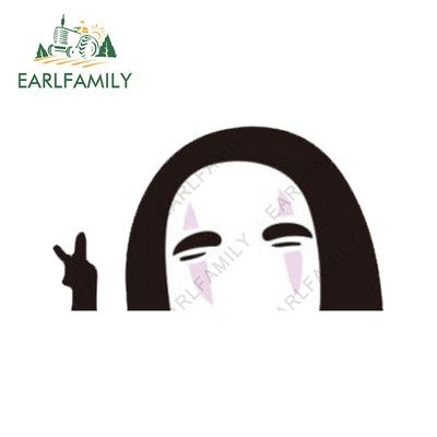 EARLFAMILY 13 cm x 7,6 cm a No Face Spirited Away Peeker autómatricákhoz Anime Laptop Szörfdeszka Motorkerékpár matrica Windows lakóautó