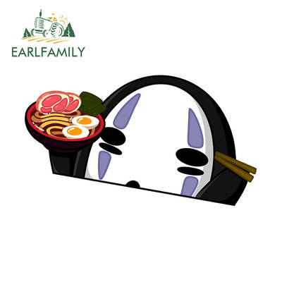 EARLFAMILY 13 cm x 7,6 cm a No Face Spirited Away Peeker autómatricákhoz Anime Laptop Szörfdeszka Motorkerékpár matrica Windows lakóautó