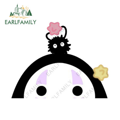 EARLFAMILY 13 cm x 7,6 cm a No Face Spirited Away Peeker autómatricákhoz Anime Laptop Szörfdeszka Motorkerékpár matrica Windows lakóautó